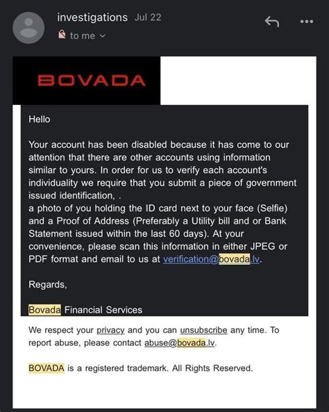 bovada customer service account disabled.